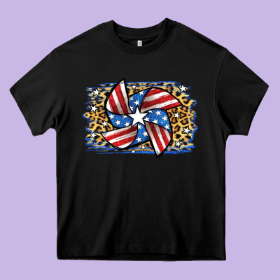 4th Of July Pinwheel Heavy Core Tee Designed By Jasminsmagicworld