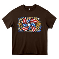 Chocolate Brown 4th of July Pinwheel Heavy Core Tee - Jasminsmagicworld