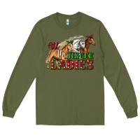 Army Green all the jingle ladies christmas horses Long Sleeve Tee - LillyAllenDesigns