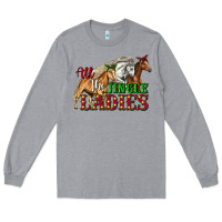 Heather Grey all the jingle ladies christmas horses Long Sleeve Tee - LillyAllenDesigns