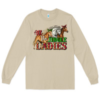 Mushroom all the jingle ladies christmas horses Long Sleeve Tee - LillyAllenDesigns