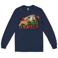 Navy all the jingle ladies christmas horses Long Sleeve Tee - LillyAllenDesigns