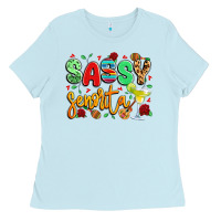Baby Blue sassy senorita Ladies Tee - LillyAllenDesigns