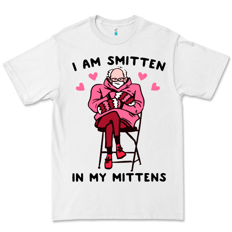 Funny I Am Smitten In My Mittens Bernie Premium Tee by artisFamous | Teevron