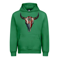 Emerald American Bull Skull Gemstone Urban Hoodie - Jasminsmagicworld