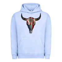 Pigment Grape Ice American Bull Skull Gemstone Urban Hoodie - Jasminsmagicworld