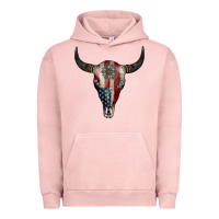 American Bull Skull Gemstone Urban Hoodie | Teevron