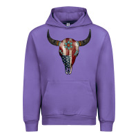 Tulip American Bull Skull Gemstone Urban Hoodie - Jasminsmagicworld
