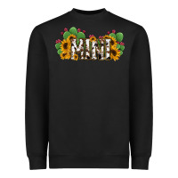Black Cactus Cowhide Sunflower Mama and Mini Set Heavyweight Sweatshirt - Jasminsmagicworld