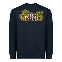 Navy Cactus Cowhide Sunflower Mama and Mini Set Heavyweight Sweatshirt - Jasminsmagicworld