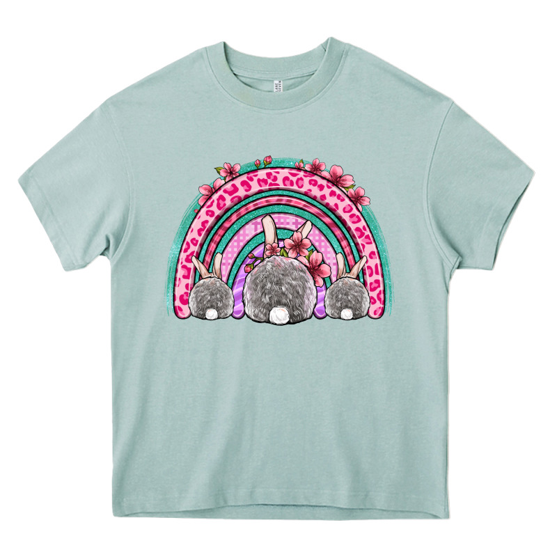 Easter Bunny Rainbow Heavy Core Tee by OliviaCreatesArt | Teevron