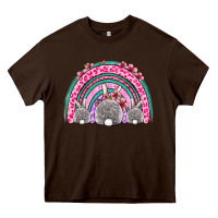 Chocolate Brown Easter bunny rainbow Heavy Core Tee - OliviaCreatesArt