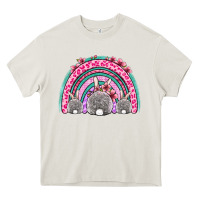 Cream Easter bunny rainbow Heavy Core Tee - OliviaCreatesArt