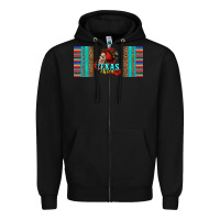 Black texas chica skull with bandana Zipper Hoodie - Jasminsmagicworld