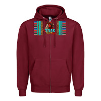 Burgundy texas chica skull with bandana Zipper Hoodie - Jasminsmagicworld
