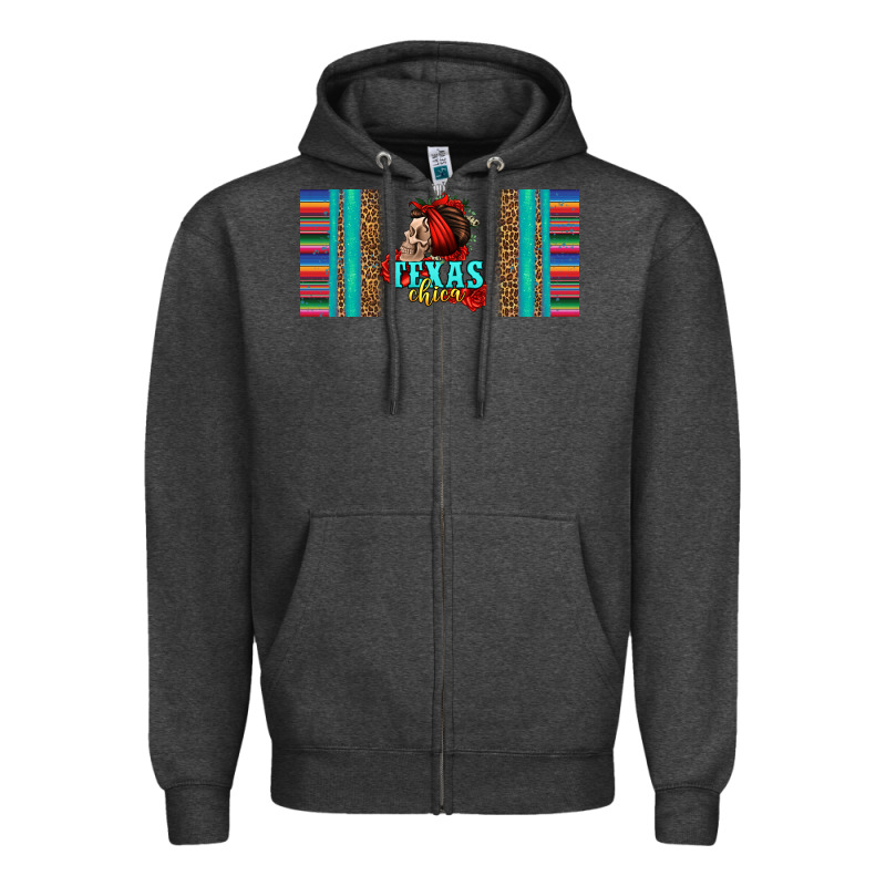 Texas Chica Skull With Bandana Zipper Hoodie by Jasminsmagicworld | Teevron