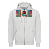 Dove Grey texas chica skull with bandana Zipper Hoodie - Jasminsmagicworld