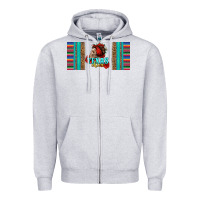 Heather Grey texas chica skull with bandana Zipper Hoodie - Jasminsmagicworld