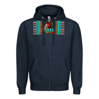 Navy texas chica skull with bandana Zipper Hoodie - Jasminsmagicworld