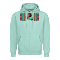 Seafoam texas chica skull with bandana Zipper Hoodie - Jasminsmagicworld