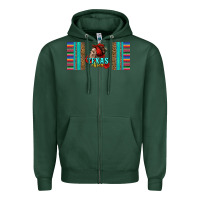 Sports Green texas chica skull with bandana Zipper Hoodie - Jasminsmagicworld