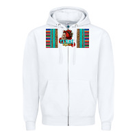White texas chica skull with bandana Zipper Hoodie - Jasminsmagicworld
