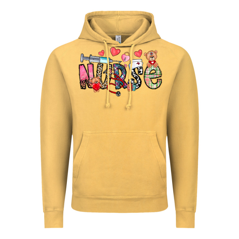 Nurse Valentines Day Vintage Hoodie by CowhideDigitalArt | Teevron