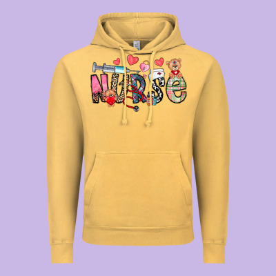 Nurse Valentines Day Vintage Hoodie Designed By Cowhidedigitalart