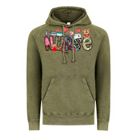 Vintage Olive Nurse Valentines Day Vintage Hoodie - CowhideDigitalArt