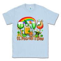 Dusty Blue St. Patrick's wine glasses Classic Tee - OliviaCreatesArt