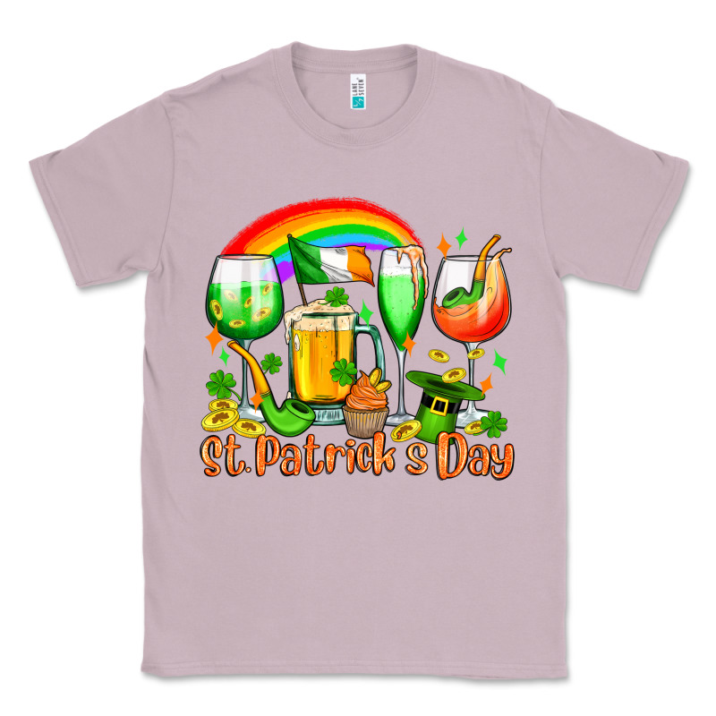 St. Patrick's Wine Glasses Classic Tee by OliviaCreatesArt | Teevron