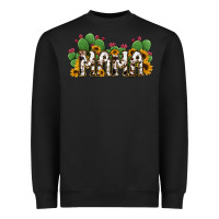 Black Cactus Cowhide Sunflower Mama and Mini Set Heavyweight Sweatshirt - Jasminsmagicworld