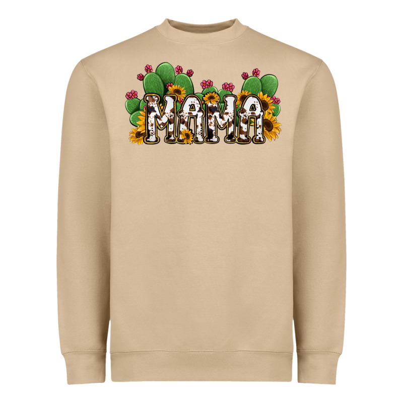 Cactus Cowhide Sunflower Mama And Mini Set Heavyweight Sweatshirt by Jasminsmagicworld | Teevron