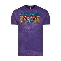 Cloud Purple All American Mom Butterfly Vintage Tee - LillyAllenDesigns