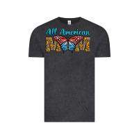 Vintage Black All American Mom Butterfly Vintage Tee - LillyAllenDesigns