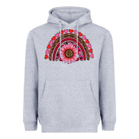 Heather Grey valentine's day sunflower rainbow Heavyweight Hoodie - RanaPortraitStore
