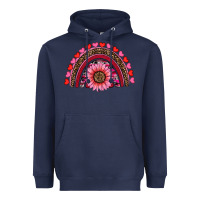 Navy valentine's day sunflower rainbow Heavyweight Hoodie - RanaPortraitStore