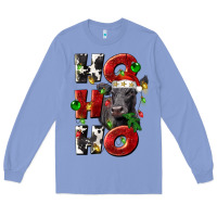 Colony Blue Christmas ho ho ho black angus Long Sleeve Tee - LillyAllenDesigns
