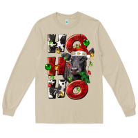 Mushroom Christmas ho ho ho black angus Long Sleeve Tee - LillyAllenDesigns