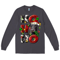 Smoke Christmas ho ho ho black angus Long Sleeve Tee - LillyAllenDesigns