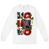 White Christmas ho ho ho black angus Long Sleeve Tee - LillyAllenDesigns
