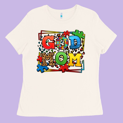 Autism God Mom Ladies Tee Designed By Lillyallendesigns