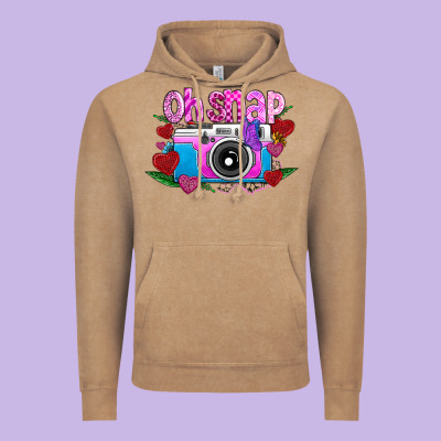 Oh Snap Vintage Hoodie Designed By Cowhidedigitalart
