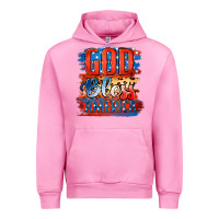 Fuchsia Pink God Bless America Urban Hoodie - Jasminsmagicworld
