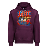 Mauve Wine God Bless America Urban Hoodie - Jasminsmagicworld