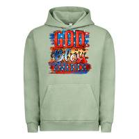 Pigment Oil Green God Bless America Urban Hoodie - Jasminsmagicworld