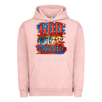 Pigment Salmon God Bless America Urban Hoodie - Jasminsmagicworld
