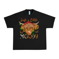 Black Just a Little Moody Urban Heavy Tee - CowhideDigitalArt