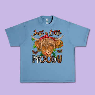 Just A Little Moody Urban Heavy Tee Designed By Cowhidedigitalart