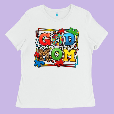 Autism God Mom Ladies Tee Designed By Lillyallendesigns